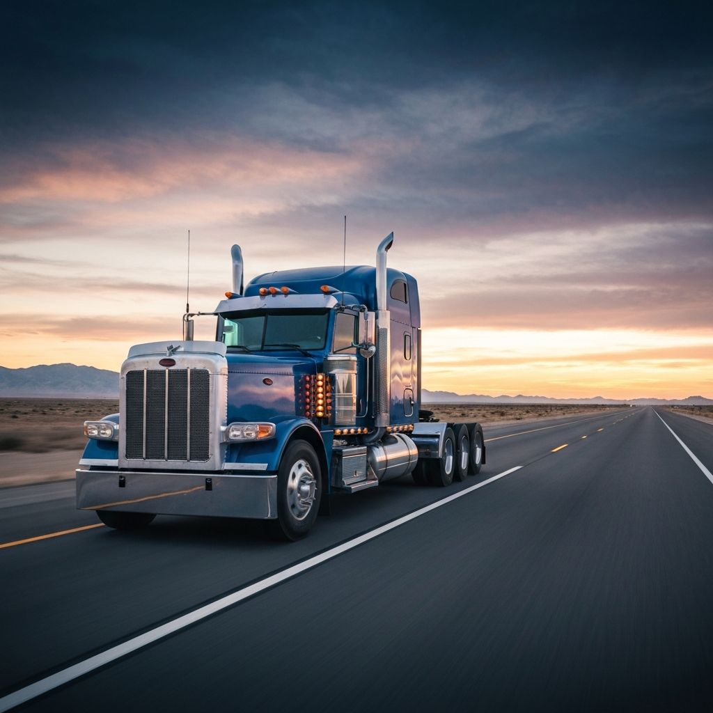 Semi truck on highway